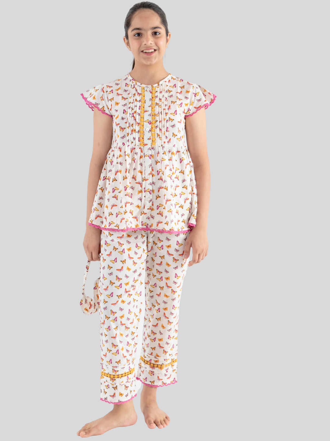 TWEENY MINI Girls Graphic Printed Top & Pyjama