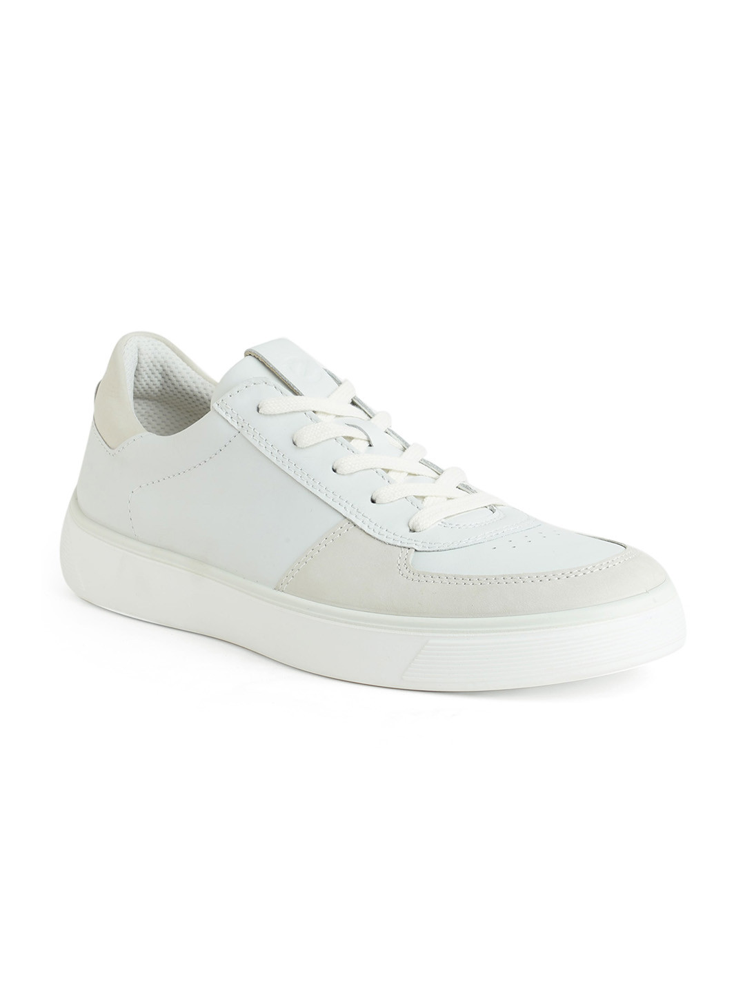 ECCO Mens Street Tray Shadow White Leather Regular Sneakers