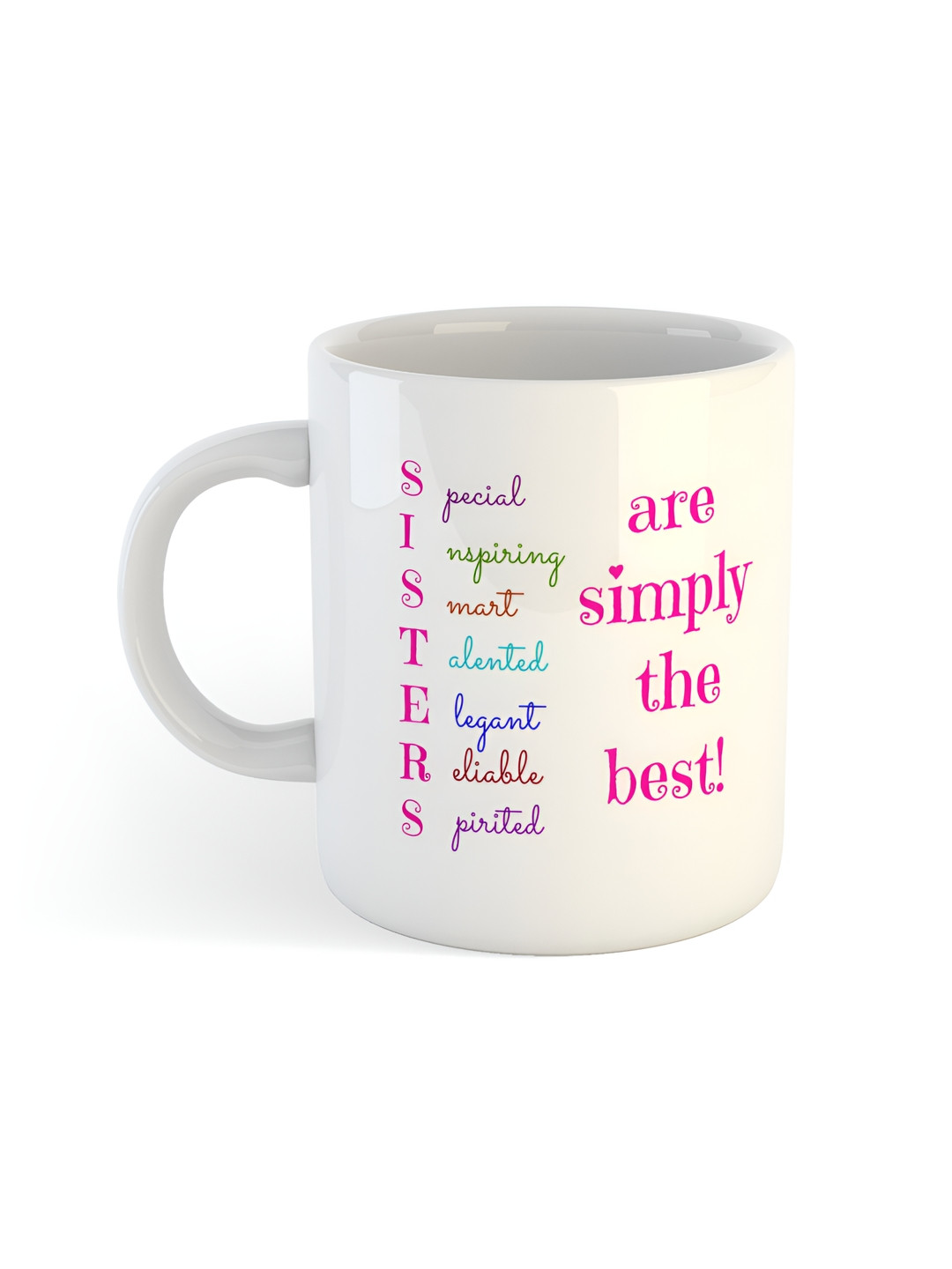 ARTBUG White Printed Ceramic Glossy Mug 350 ml