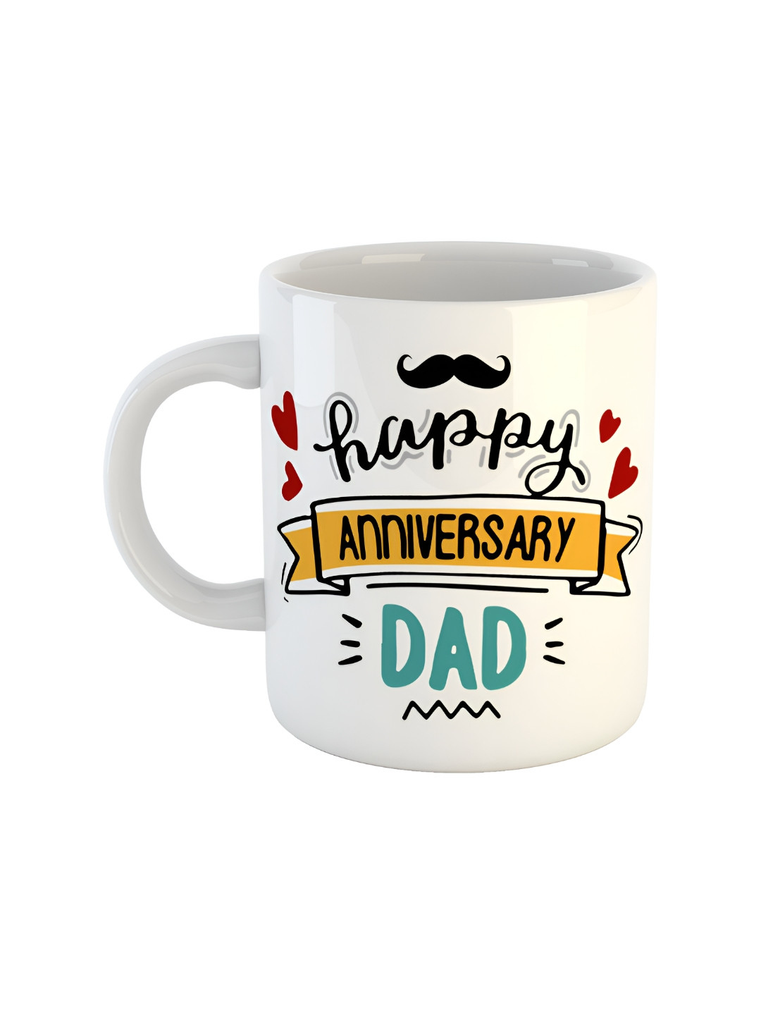 ARTBUG Akki Name Personalised White Typography Ceramic Handmade Mug-350ml