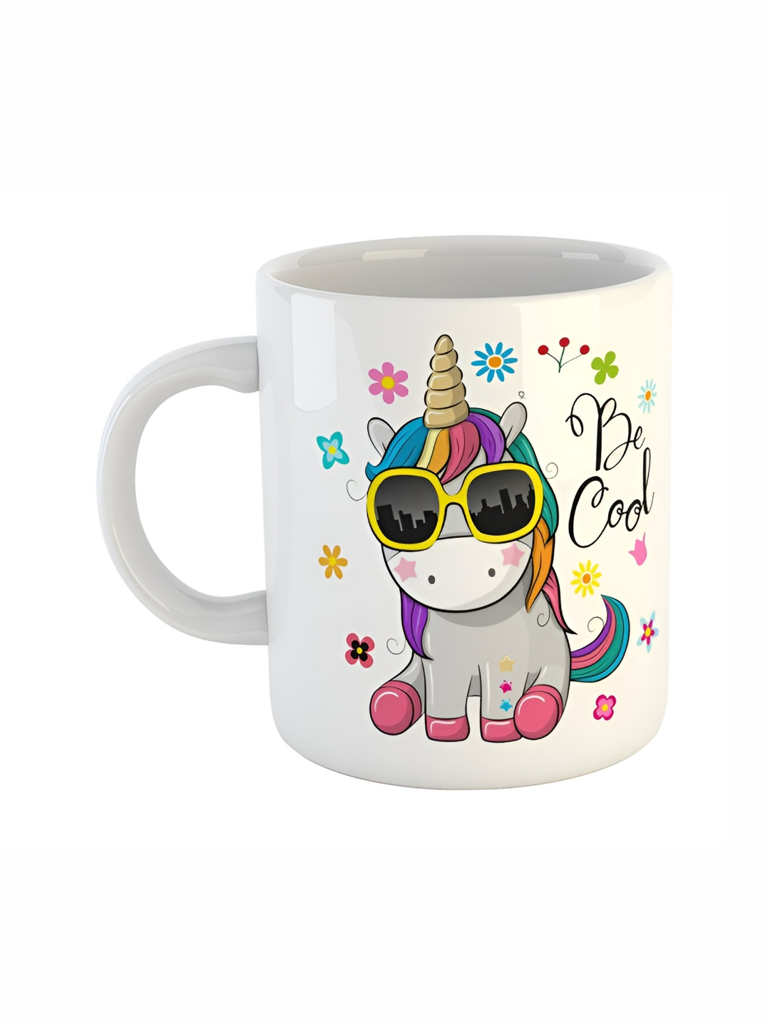 ARTBUG Biju Name Personalised White Typography Ceramic Handmade Mug-350ml