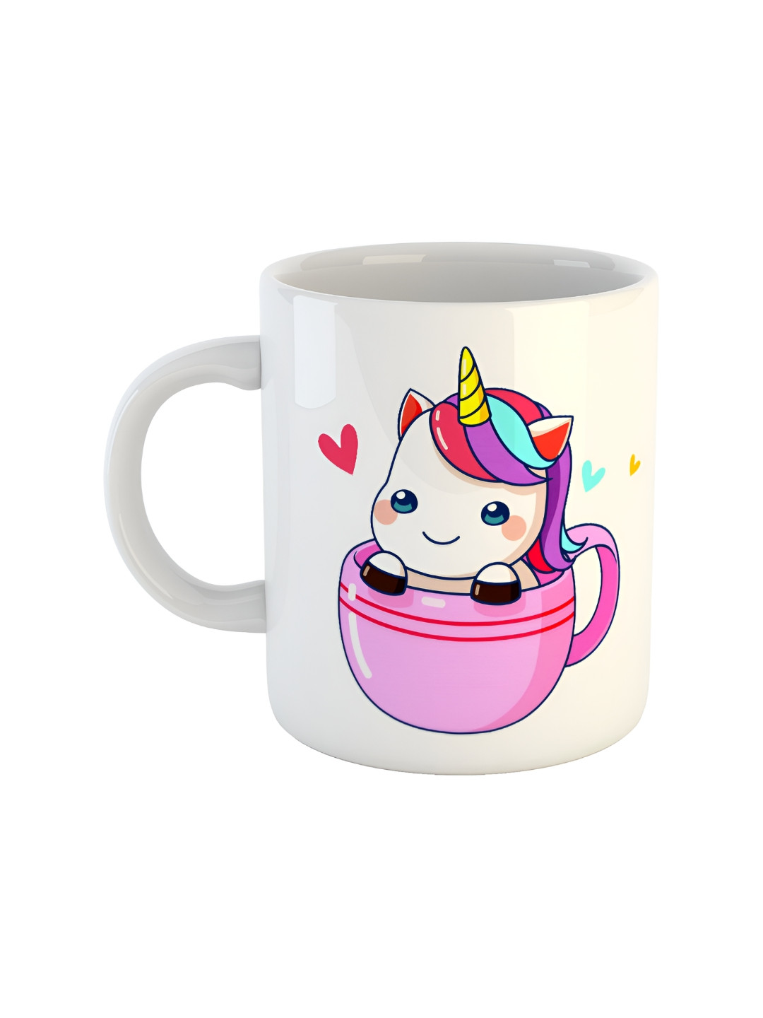 ARTBUG Swiss White Animal Print Ceramic Handmade Mug-350ml
