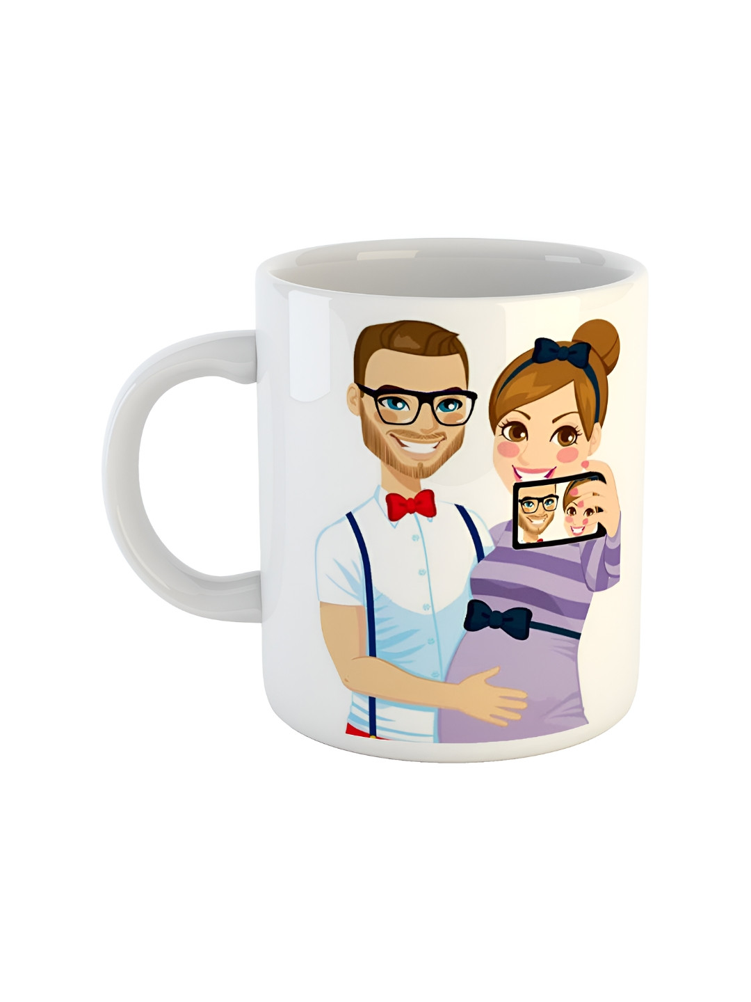 ARTBUG Biman Name Personalised White Conversational Ceramic Handmade Mug-330ml