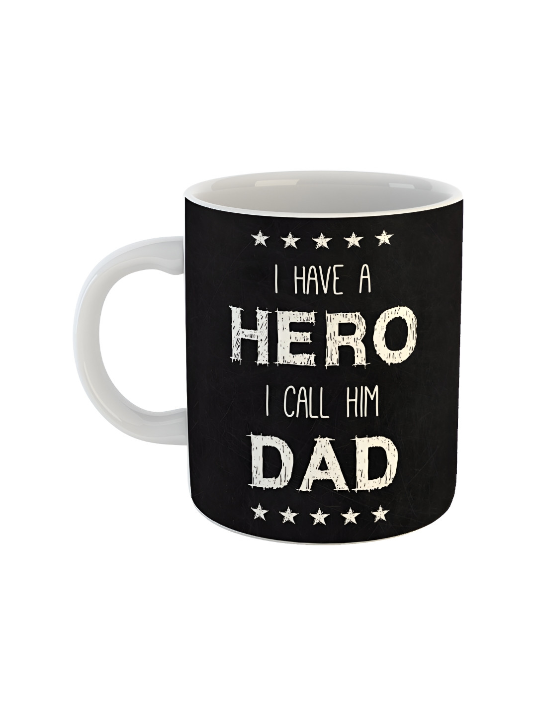 ARTBUG Charun Name Personalised White Typography Ceramic Handmade Mug-350ml