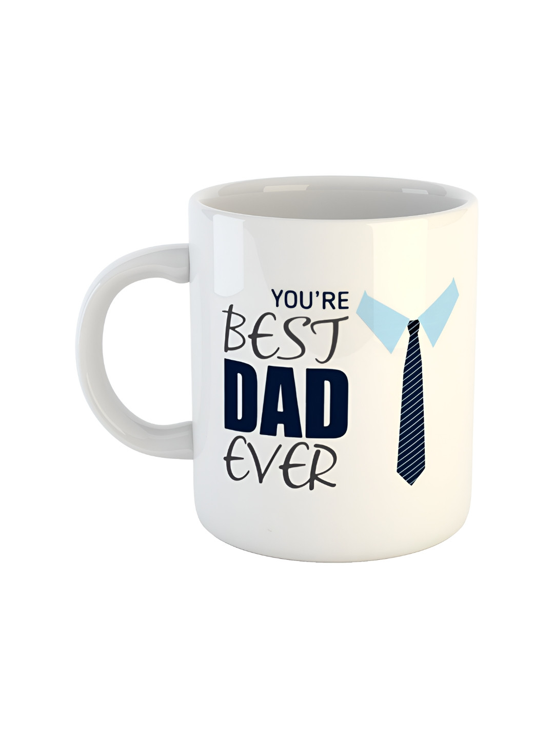 ARTBUG White Typography Ceramic Microwave Safe Mug-325ml