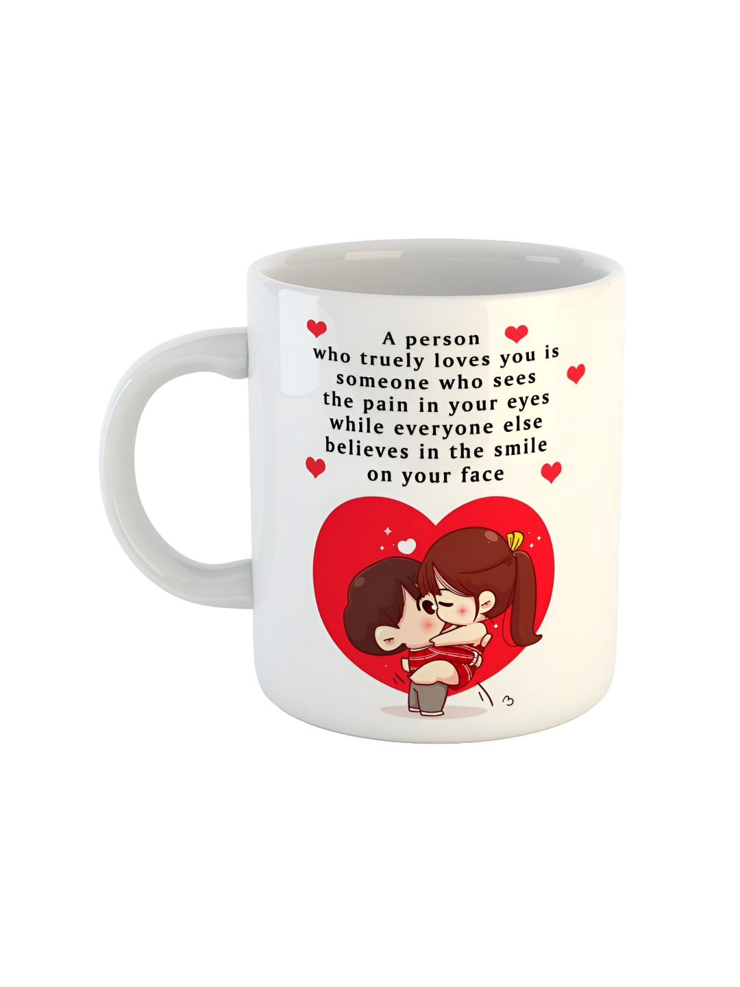 ARTBUG Ekbal Name Personalised White Typography Ceramic Handmade Mug-350ml