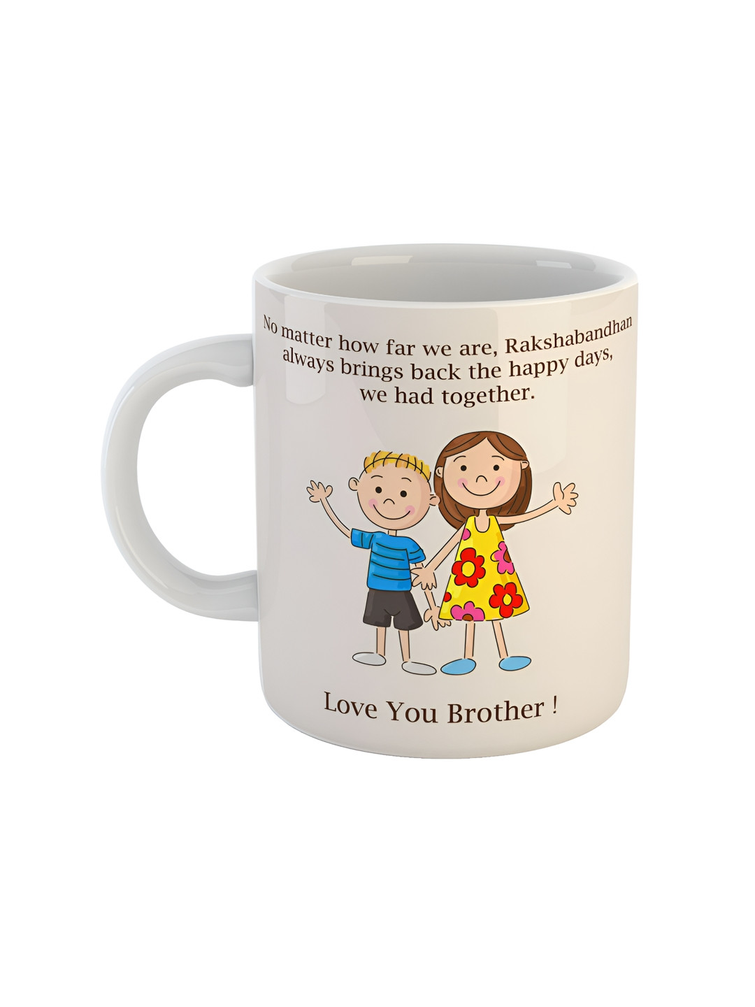 ARTBUG Diya Name Personalised White Typography Ceramic Microwave Safe Mug-350ml