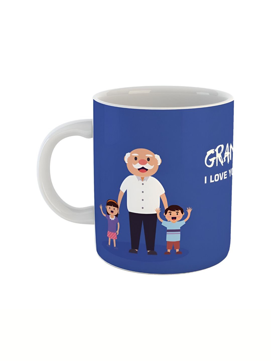 ARTBUG Albie Name Personalised Blue Typography Ceramic Microwave Safe Mug-350ml