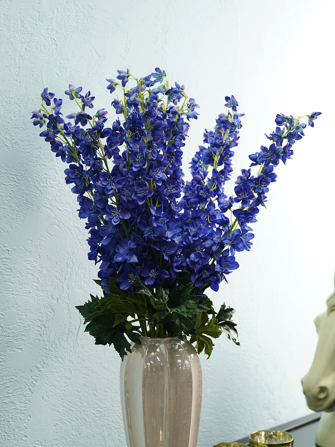 Pure Home and Living Blue & Green Delphinium Artificial Flower