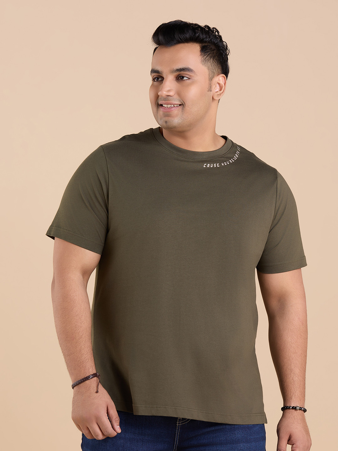 Big Hello - The Plus Life Men Extended Sleeves Pockets T-shirt