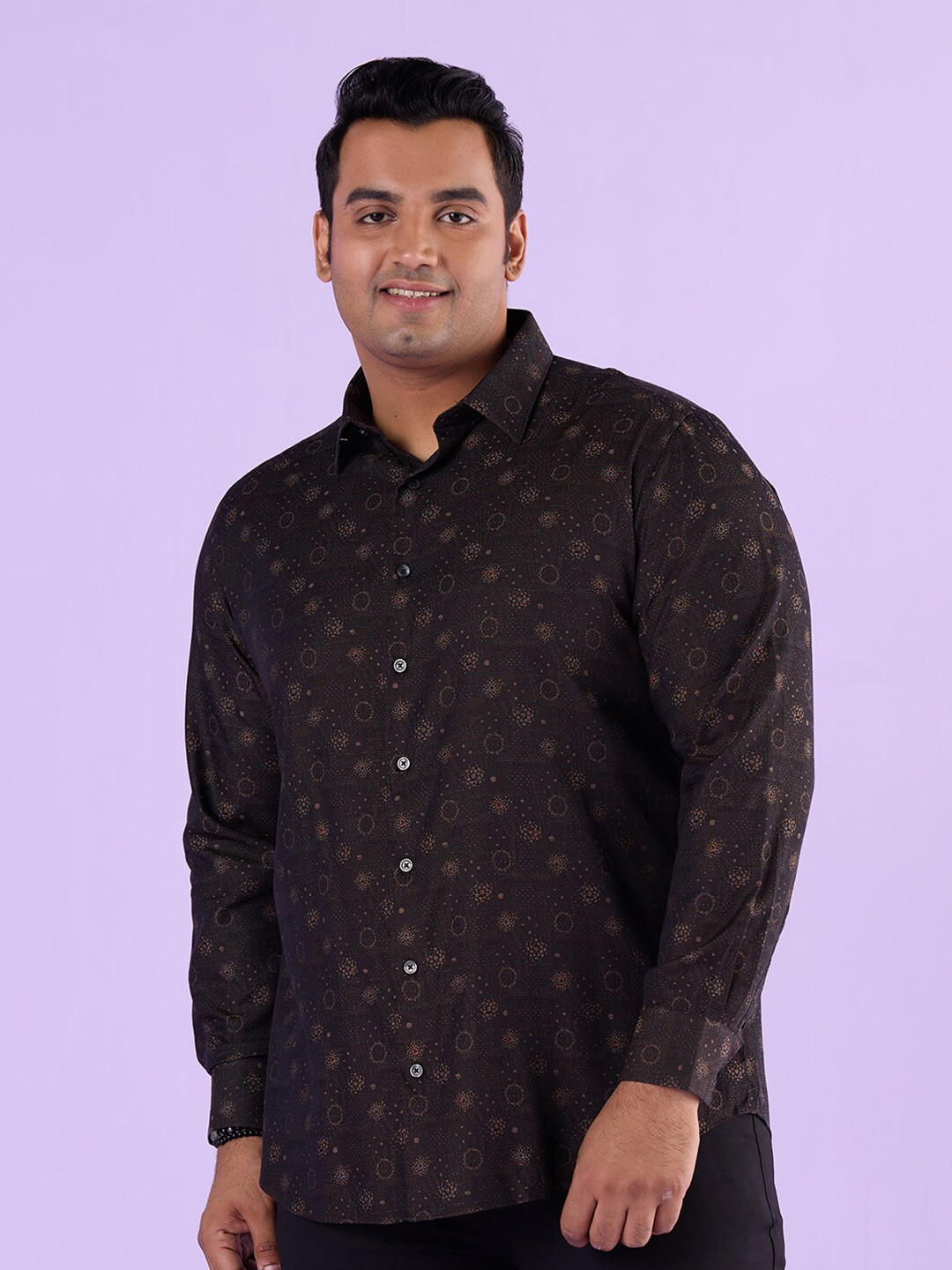 Big Hello - The Plus Life Abstract Printed Cotton Casual Shirt