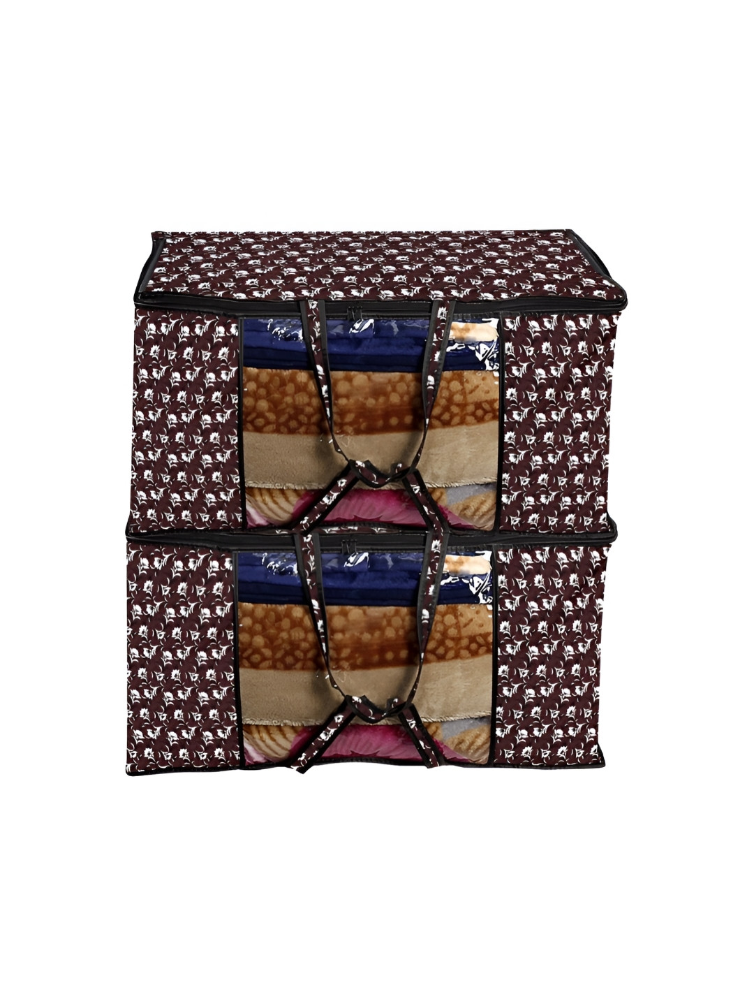 Stylista Brown 2 Pieces Printed Water Resistant Sweater Bag Organisers