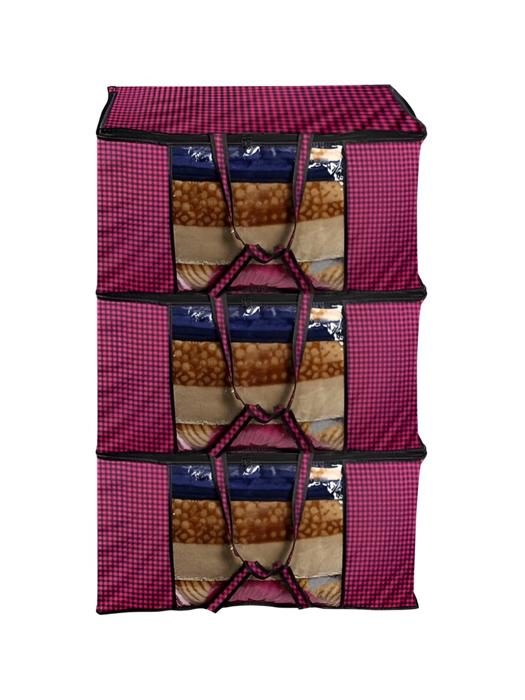 Stylista Magenta 3 Pieces Water Resistant Multi-Utility Organisers