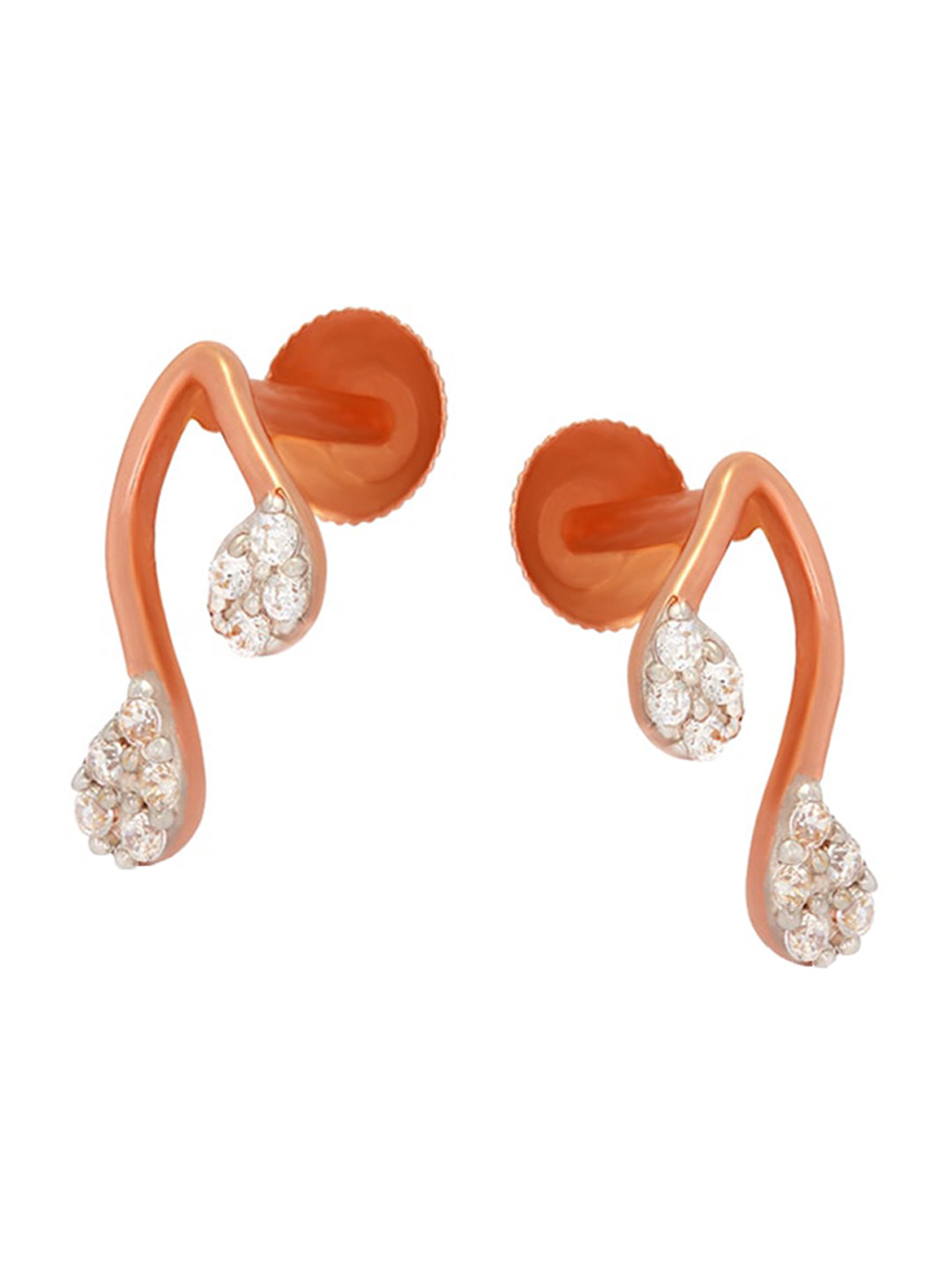 BHIMA Jewels 22K Hallmark 916 Purity Yellow And Rose Gold With Stone Stud