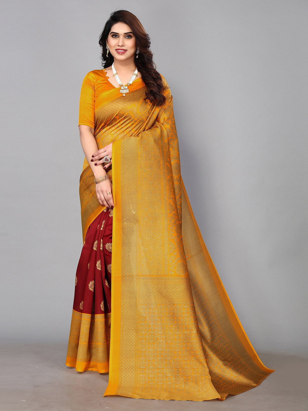 KALINI Ethnic Motifs Kanjeevaram Saree