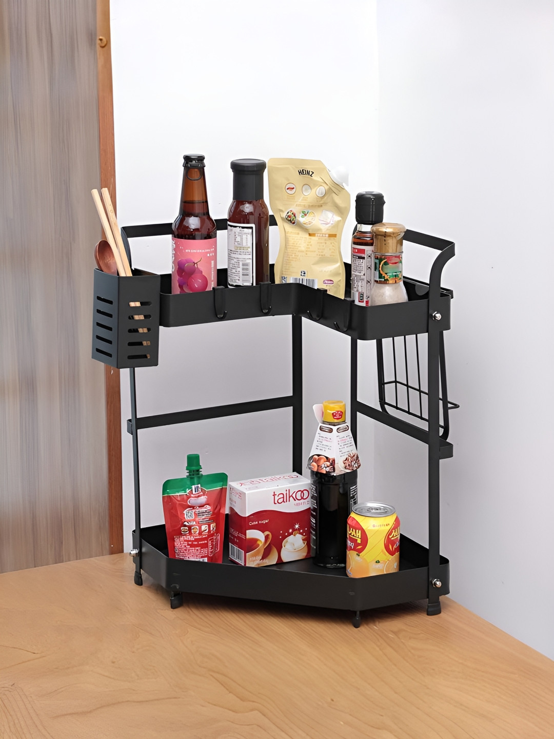 The Better Home Black Multi-Utility Metal Kitchen Organiser