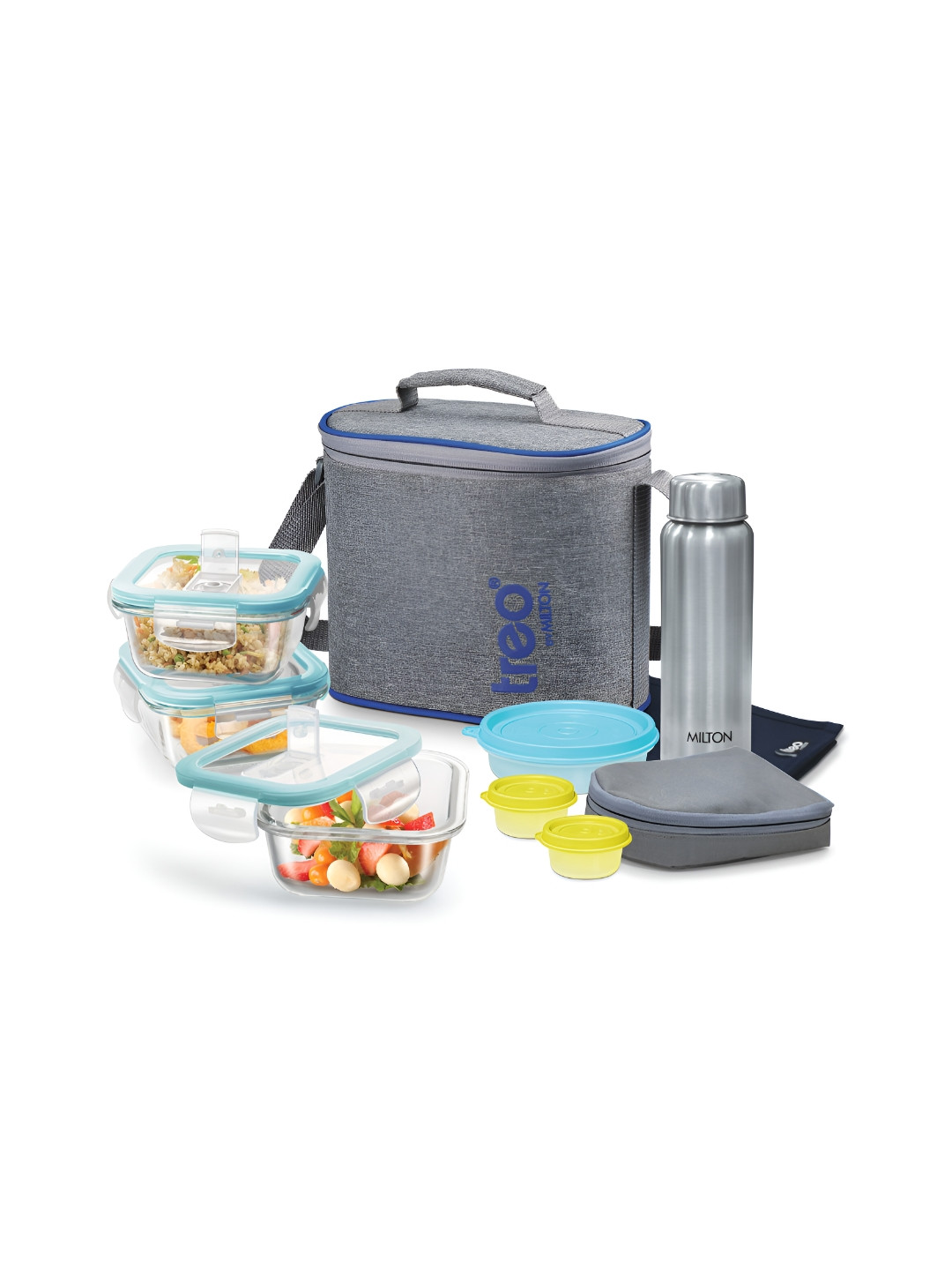 Treo 8Pcs Transparent All Fresh Premier Tiffin Square Kitchen Storage