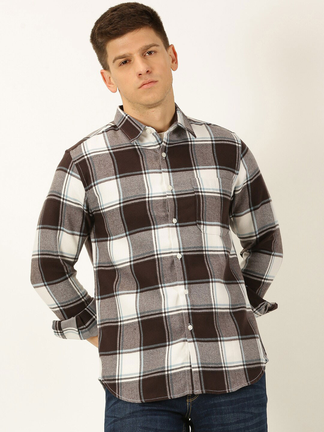 Harvard Standard Slim Fit Tartan Checked Casual Shirt