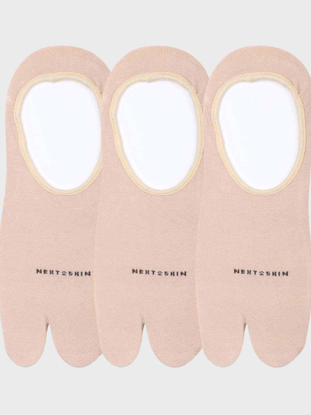 N2S NEXT2SKIN Women Pack Of 3 Patterned Cotton Thumb Loafer Socks