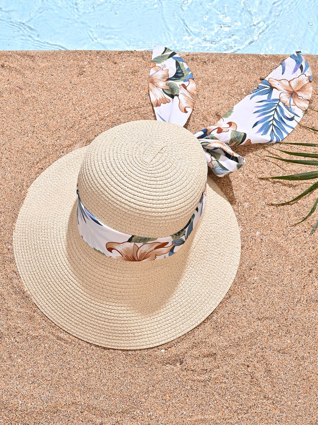 ToniQ Women Floral Printed Scarf  Summer Beach Hat