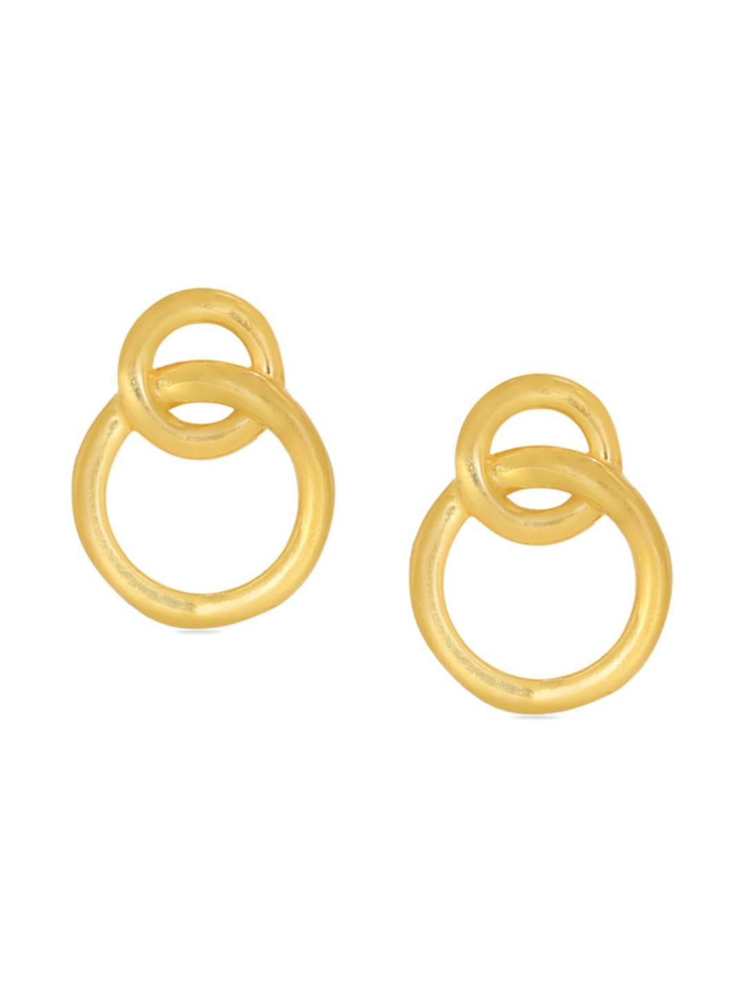 BHIMA Jewels 22K Hallmark 916 Purity Yellow Gold Molding Ring Studs