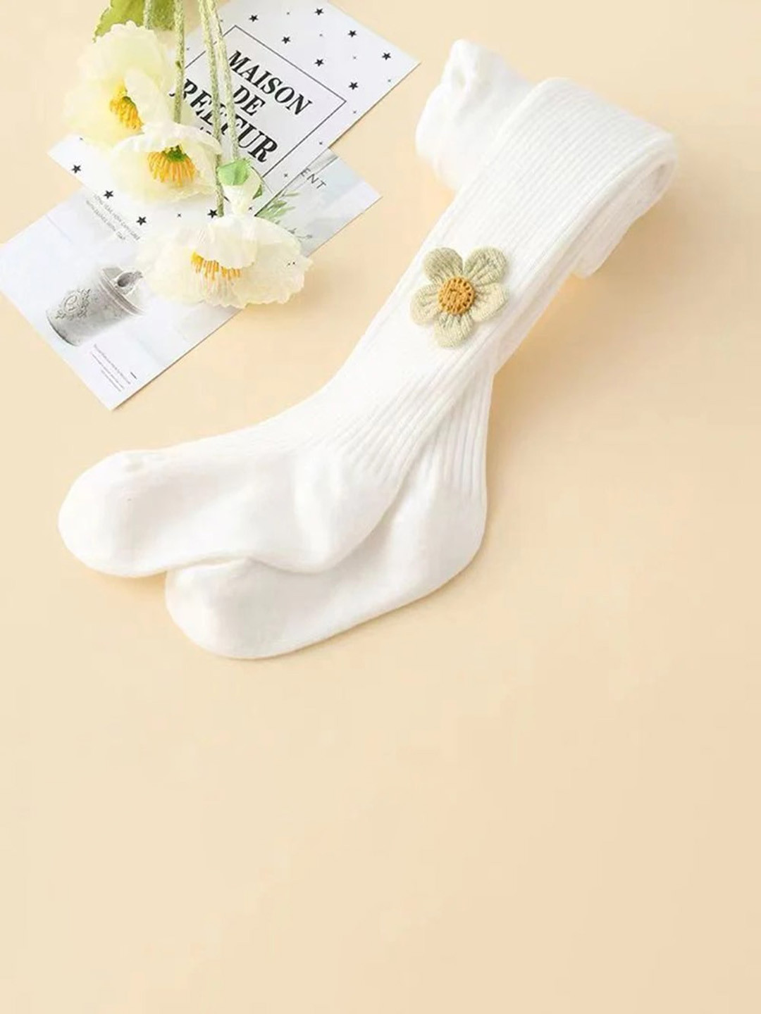 SYGA Girls Flower Applique Stockings