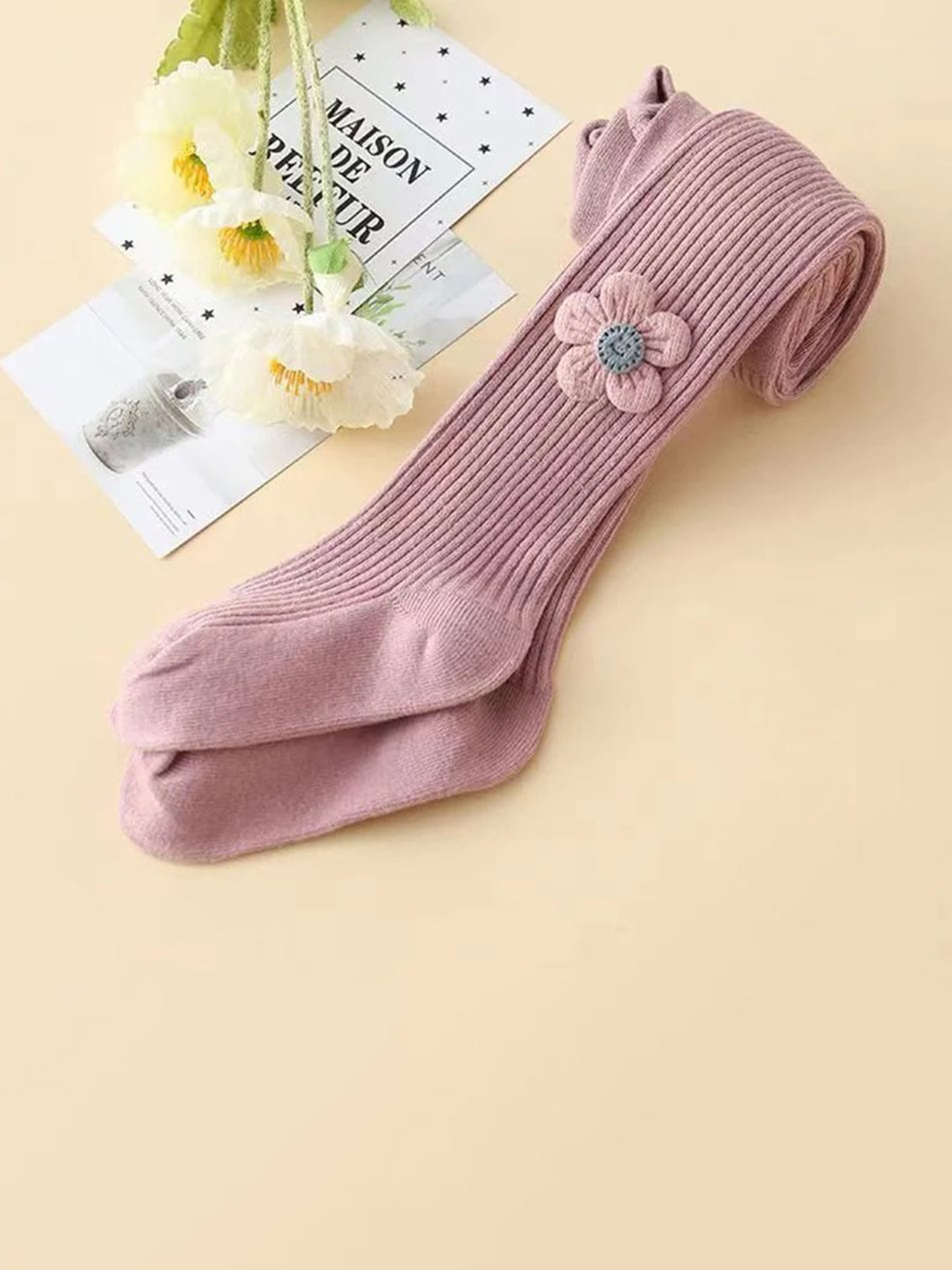 SYGA Infant Girls Flower Cotton Stockings