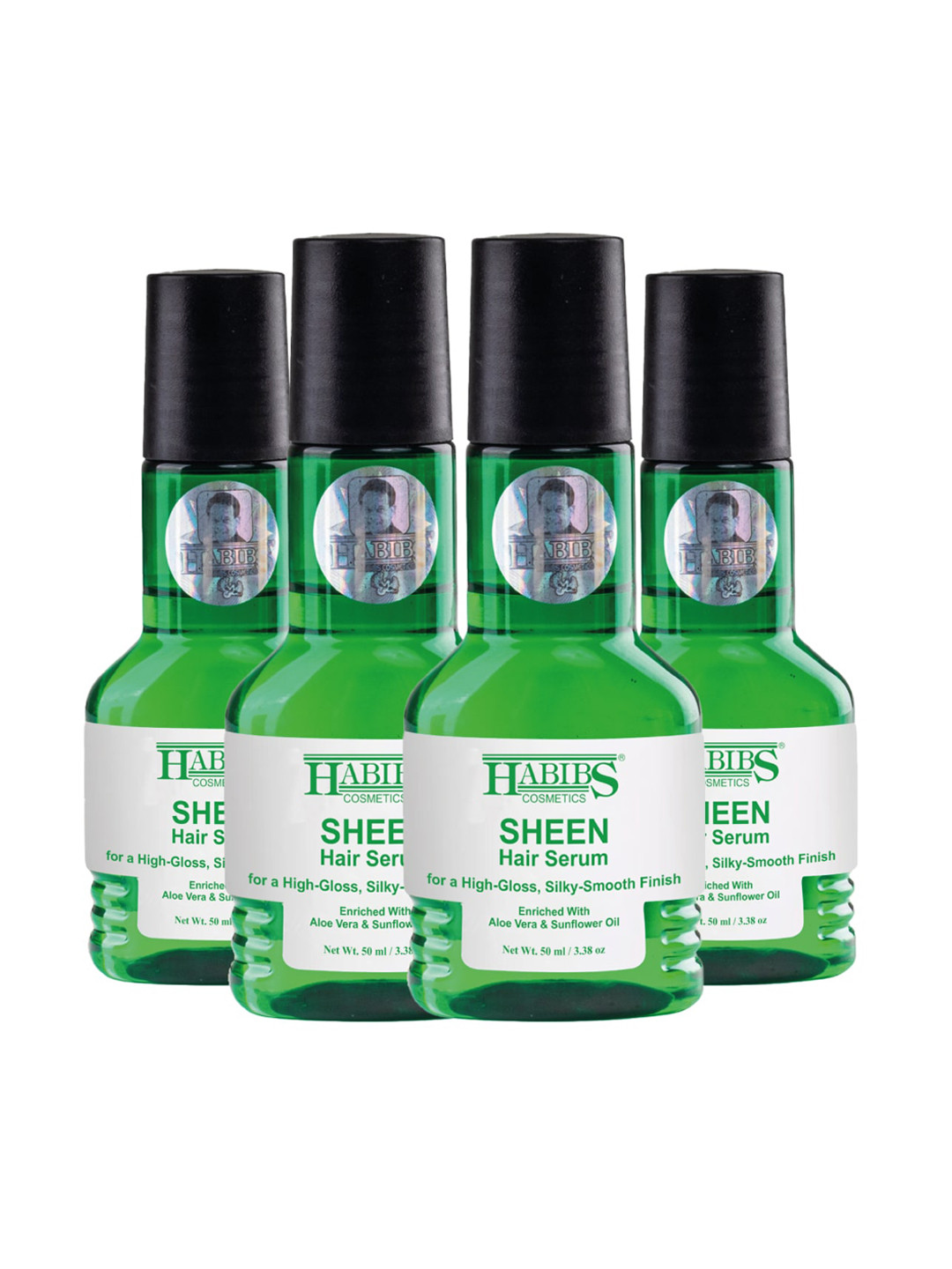 HABIBS Sheen Set of 4 Hair Serum For Silky Smooth Finish - 50ml Each