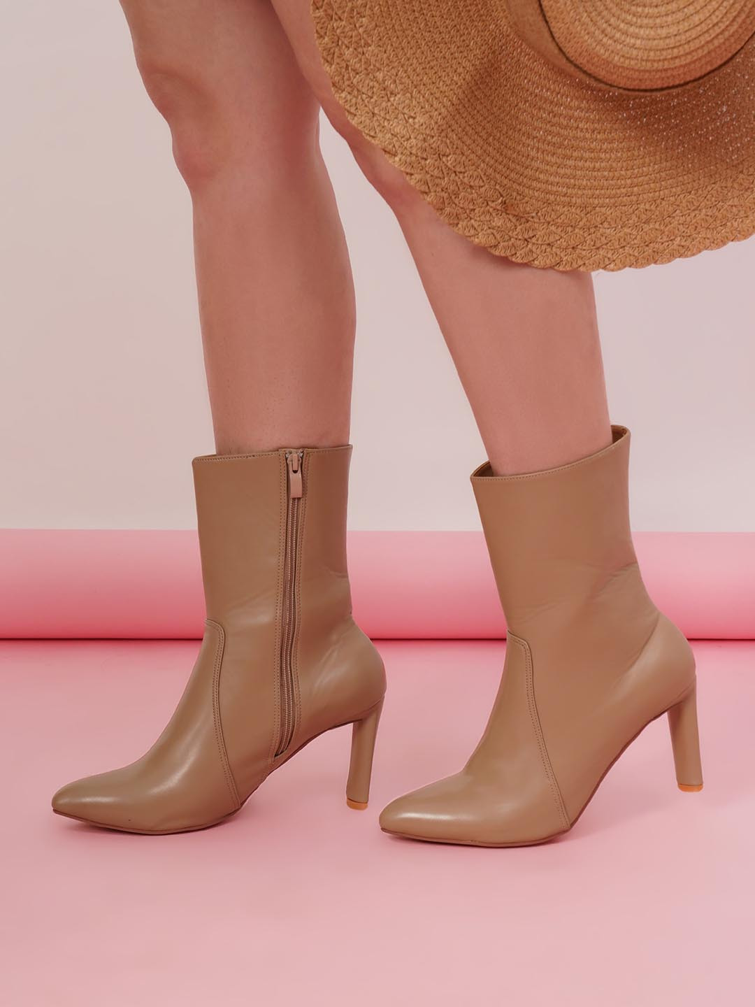 Sherrif Shoes Women High Top Suede Zipper Regular Boots