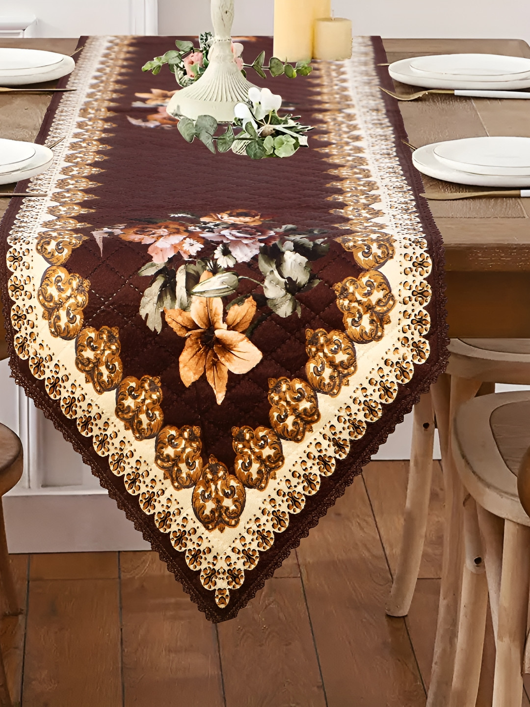 Dakshya Industries Brown Paper Print Runners-Large