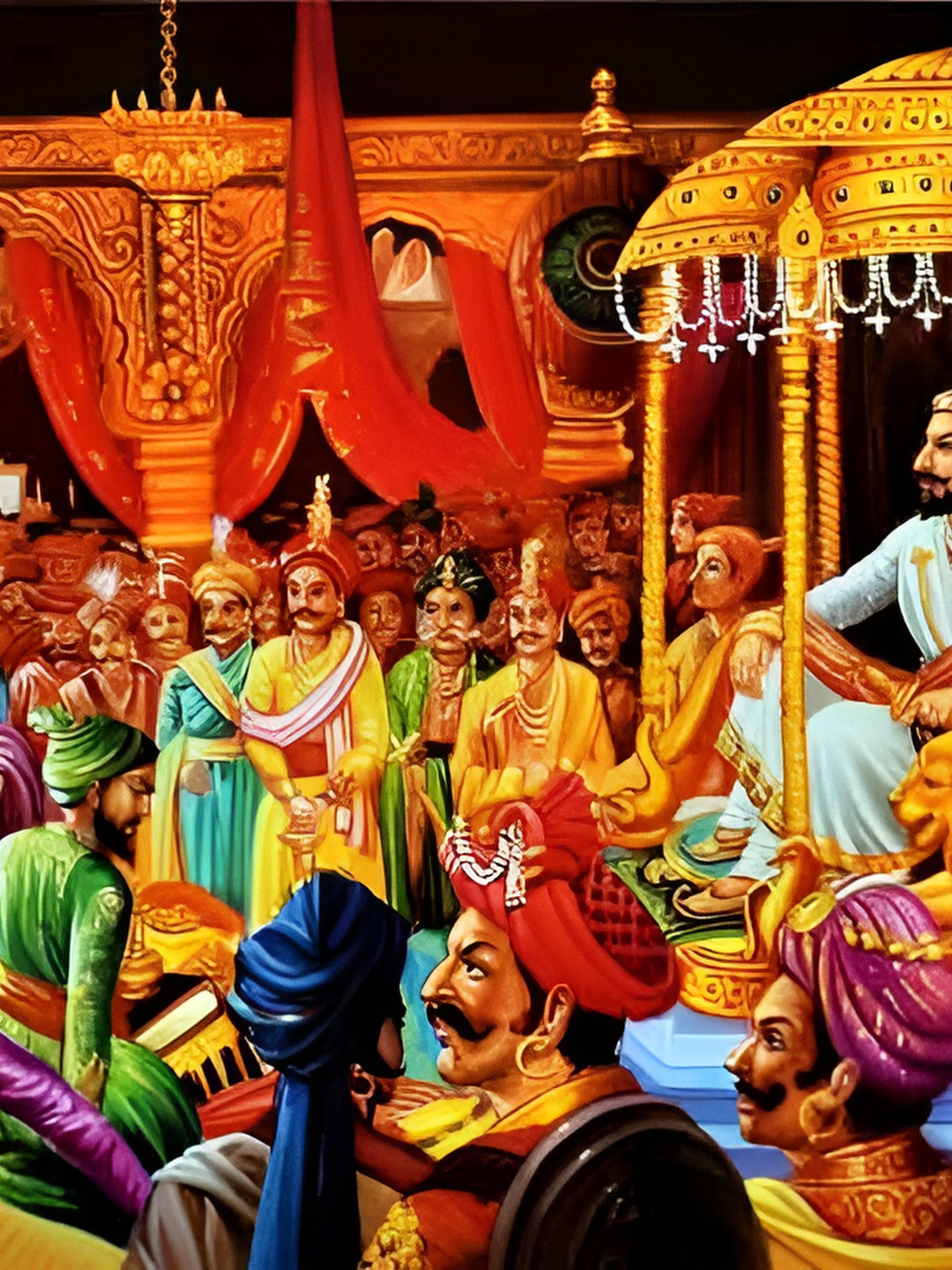 British Terminal Chatrapathi Shivaji Maharaj Paper Wall Photographs Wall Art - 20 x 80In