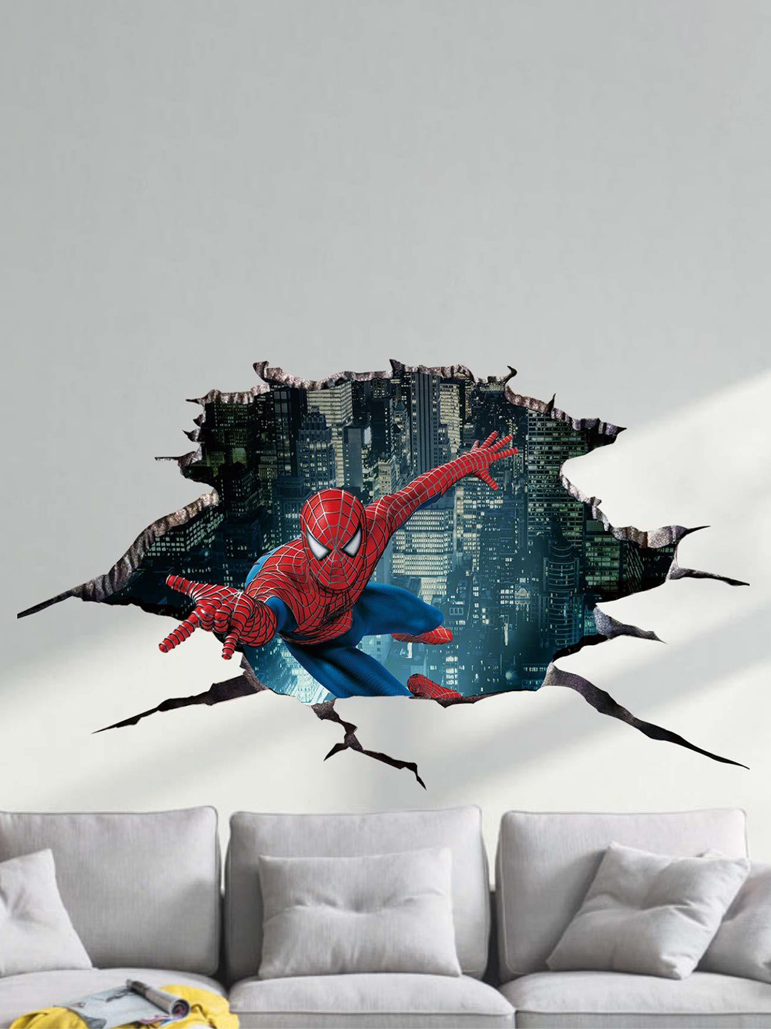 British Terminal Red & Blue 1 Piece Paper Cartoon Characters Wall Paintings