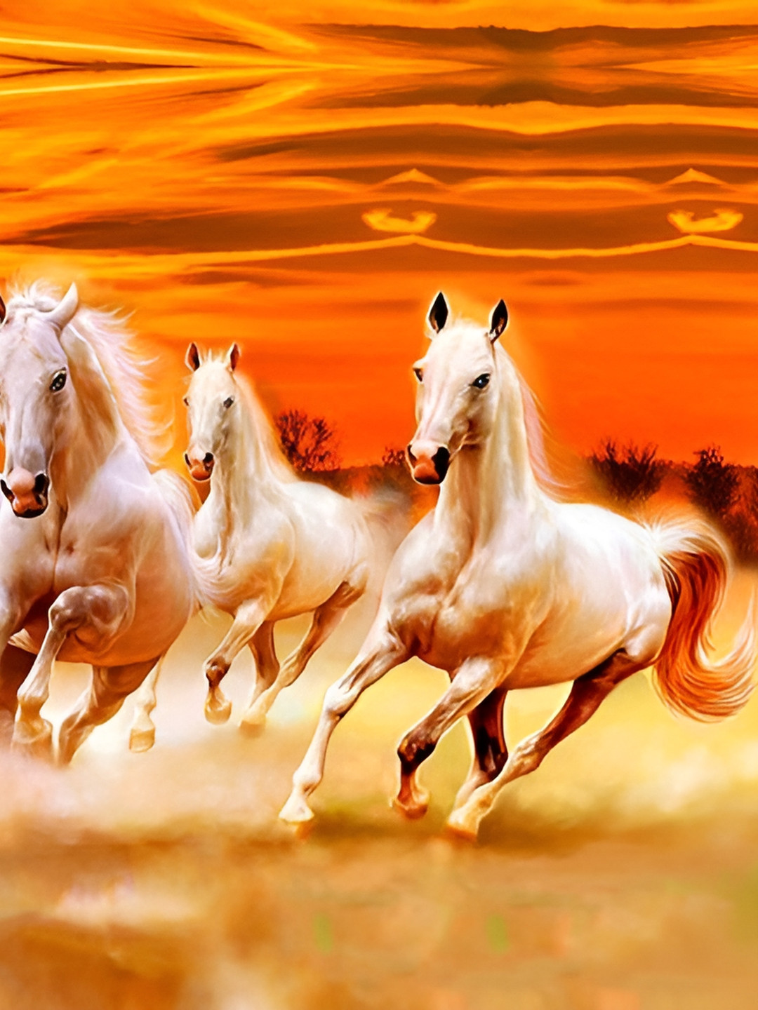 British Terminal White & Orange Birds and Animals Wall Photograph