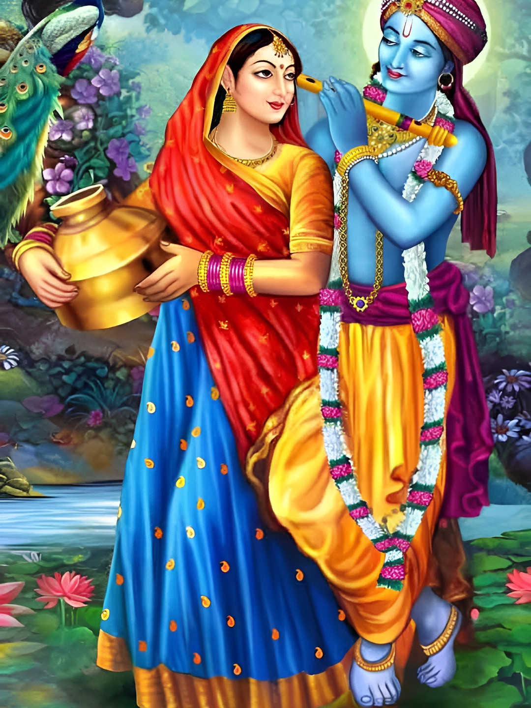 British Terminal Red & Blue Paper Religious Wall Sticker