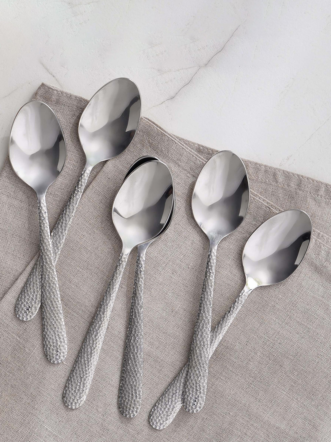 Home Centre Glister Elke 6-Pcs Grey Baby Spoons