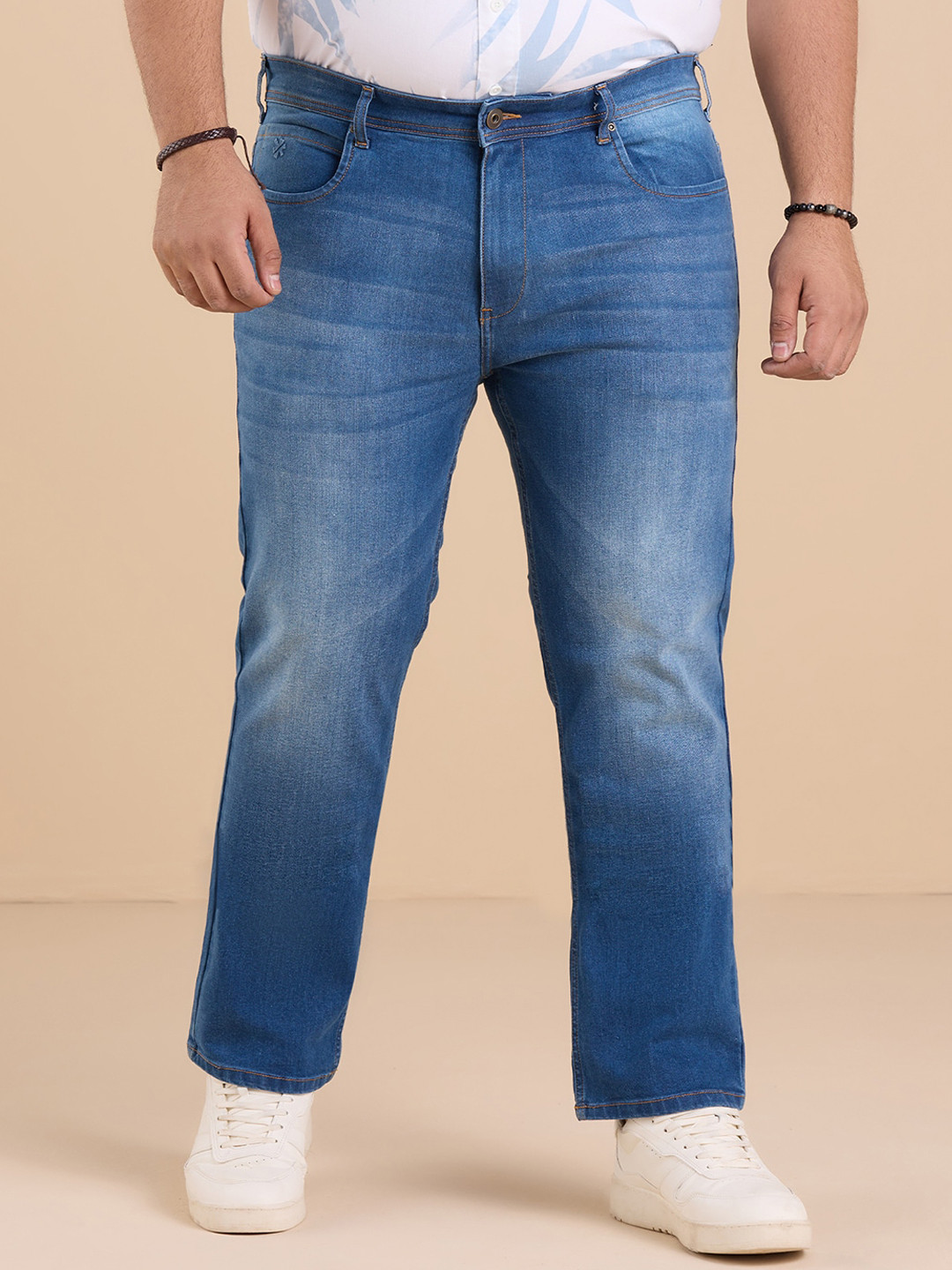 Big Hello - The Plus Life Men Light Fade Jeans