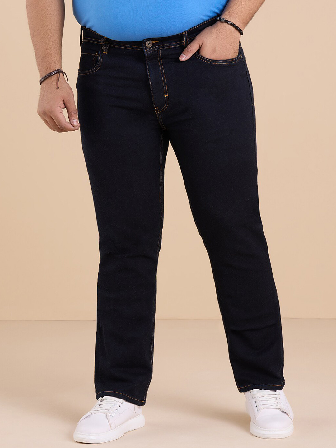 Big Hello - The Plus Life Men Slash Knee Jeans