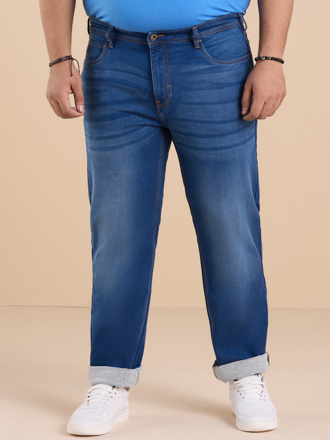 Big Hello - The Plus Life   Men Kevin Fit Clean Look Cotton Light Fade Jeans