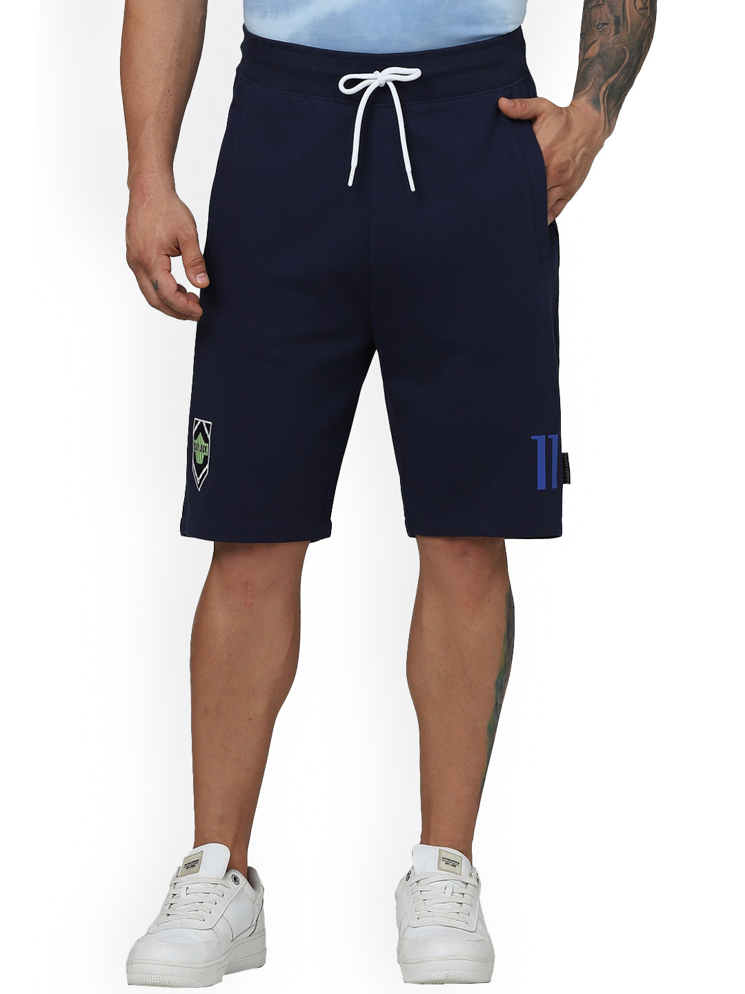 Celio Men Blue Lock Printed Shorts