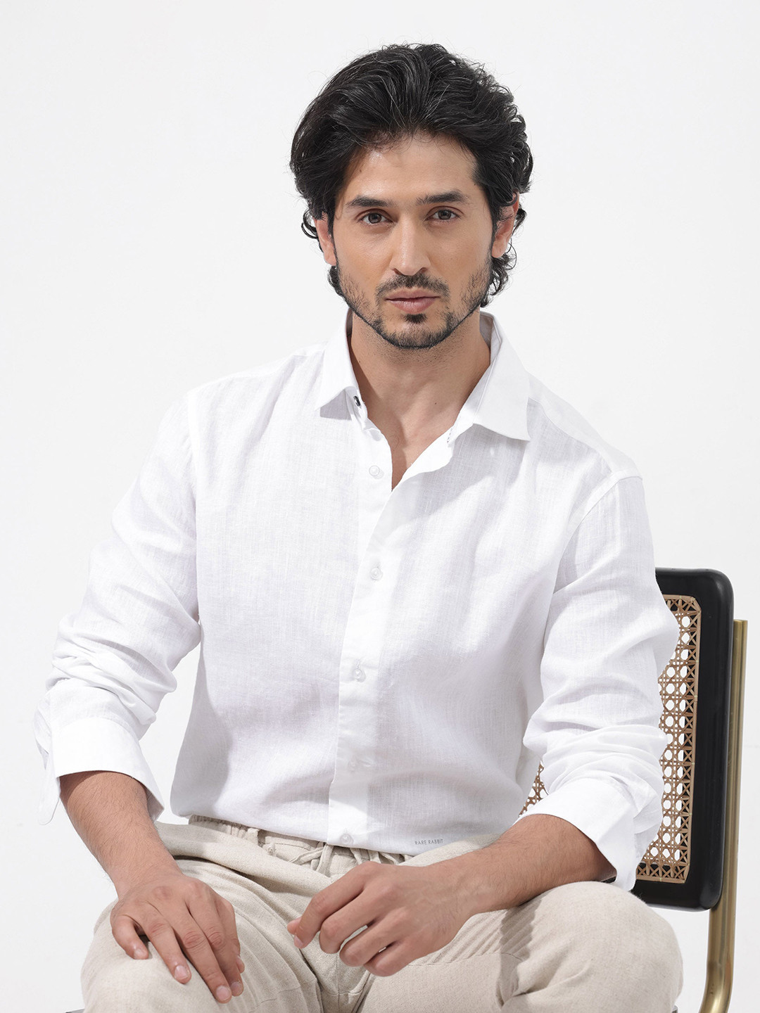 RARE RABBIT Men Linex-1 Regular Fit Classic Boxy Opaque Shirt