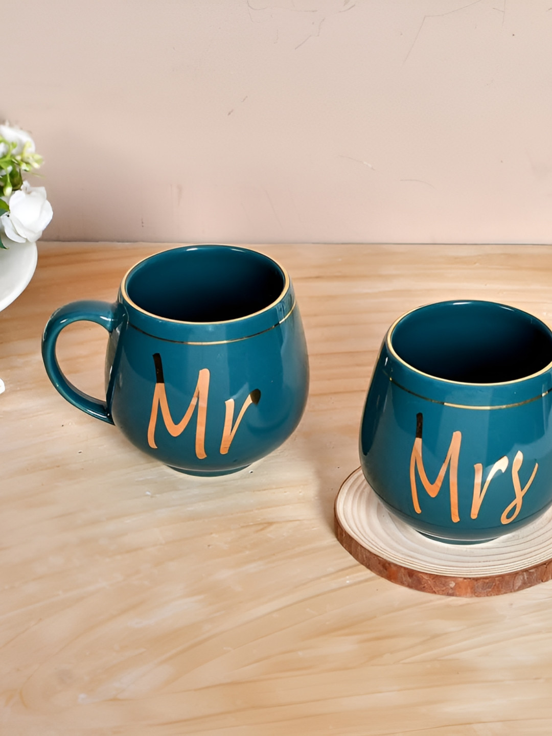 SUBLIKRAFT Black & Orange Text or Slogans Printed Ceramic Glossy Mugs Set of Cups and Mugs