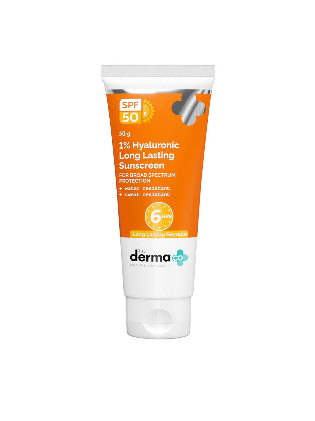 The Derma co. 1% Hyaluronic Long Lasting SPF50 PA++++ Sunscreen with Vitamin E - 50 g