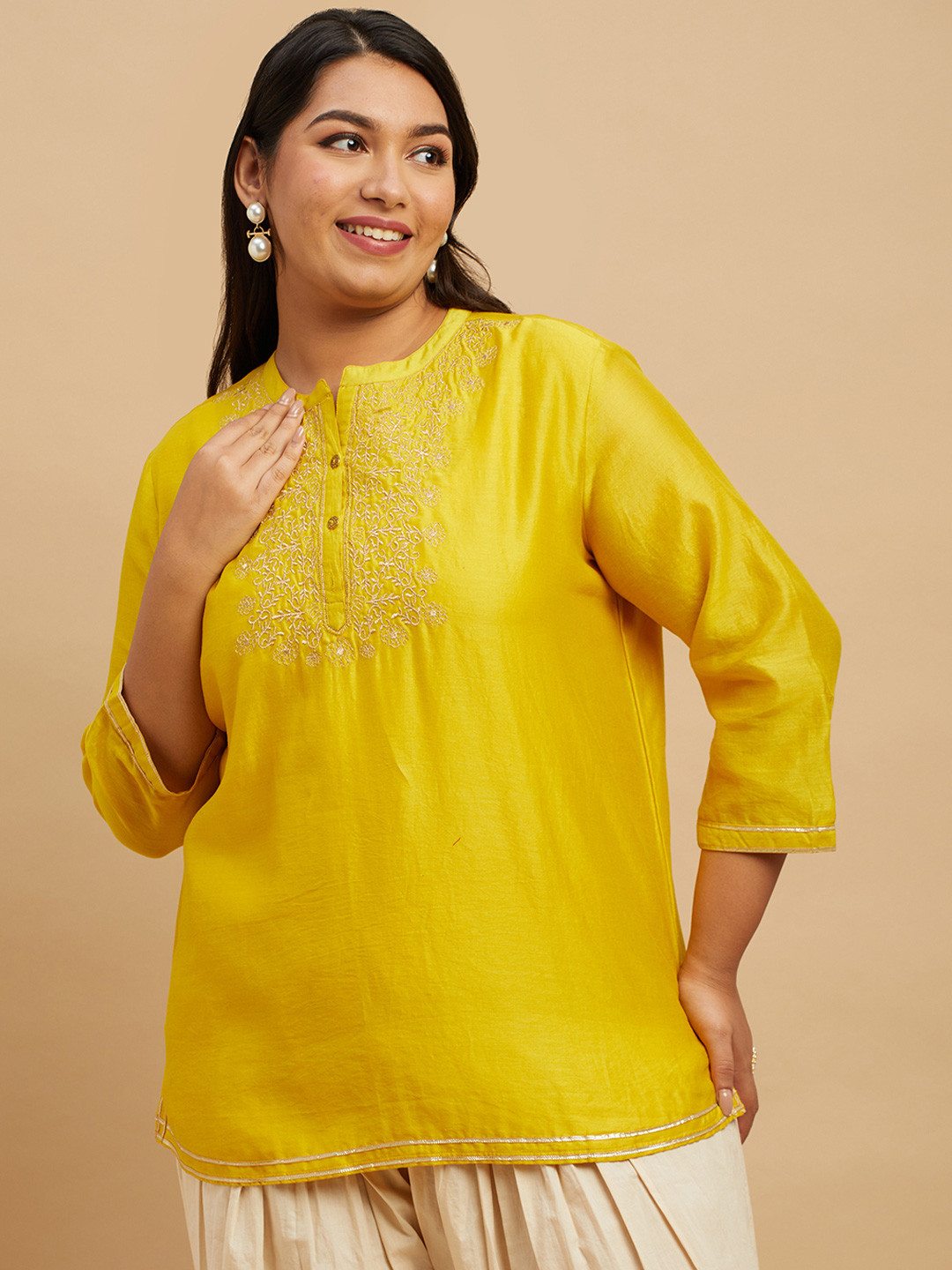 Big Hello - The Plus Life Floral Zardozi Zardozi Kurti
