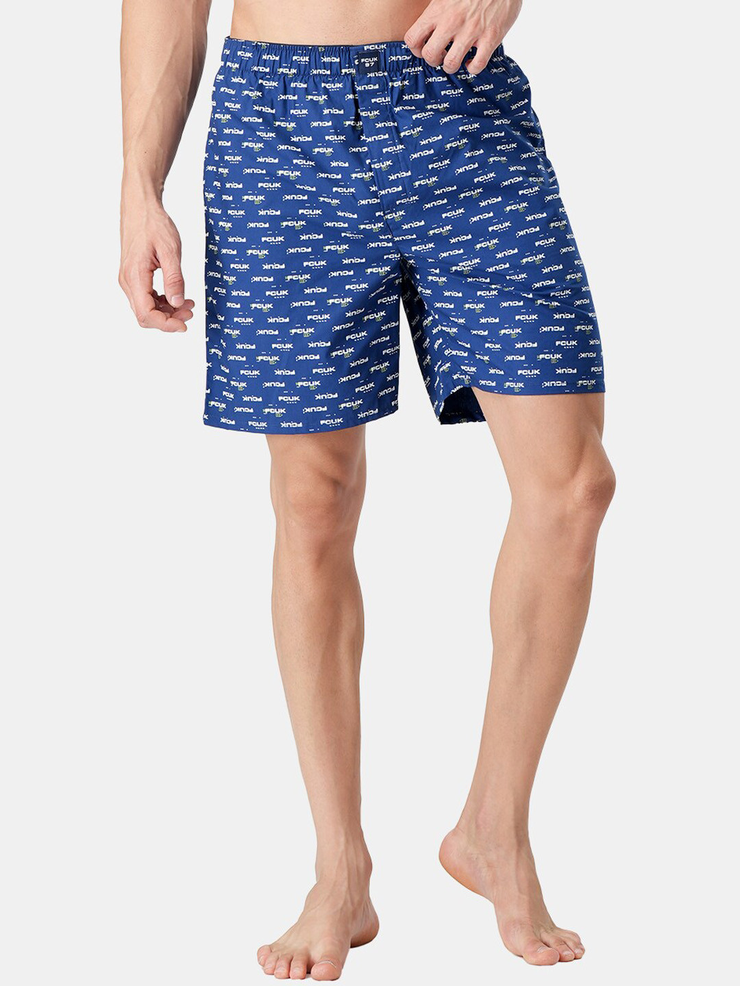 FCUK Typography Printed Cotton Boxers LEY-01-BR BL