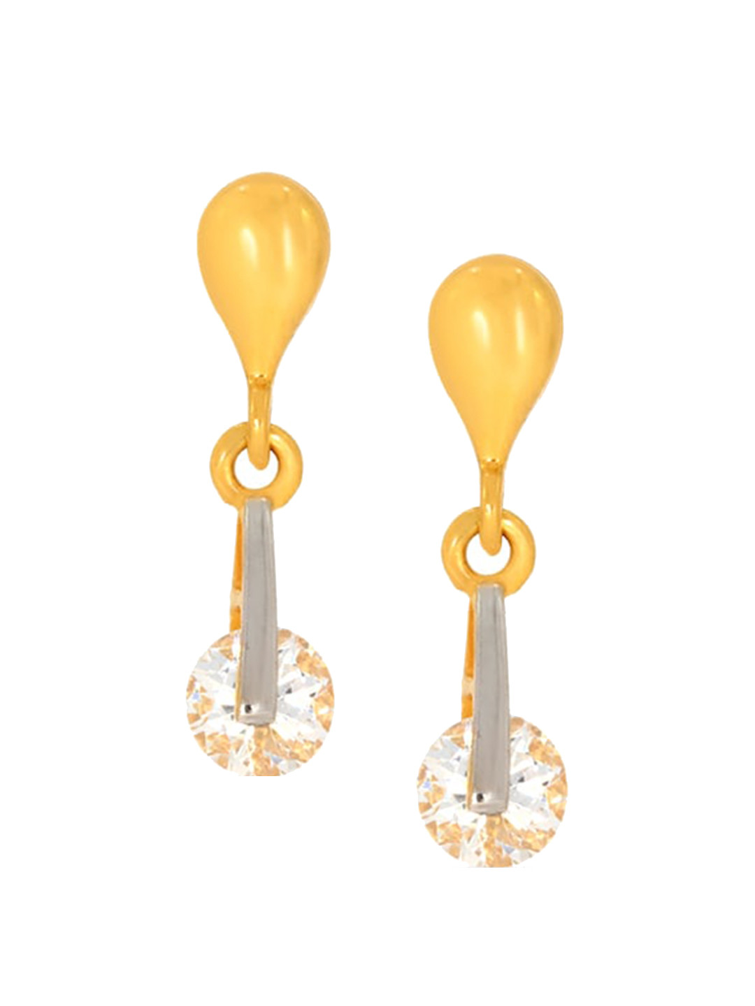 BHIMA Jewels 22K Hallmark 916 Purity Yellow Gold Hanging Stone Drop