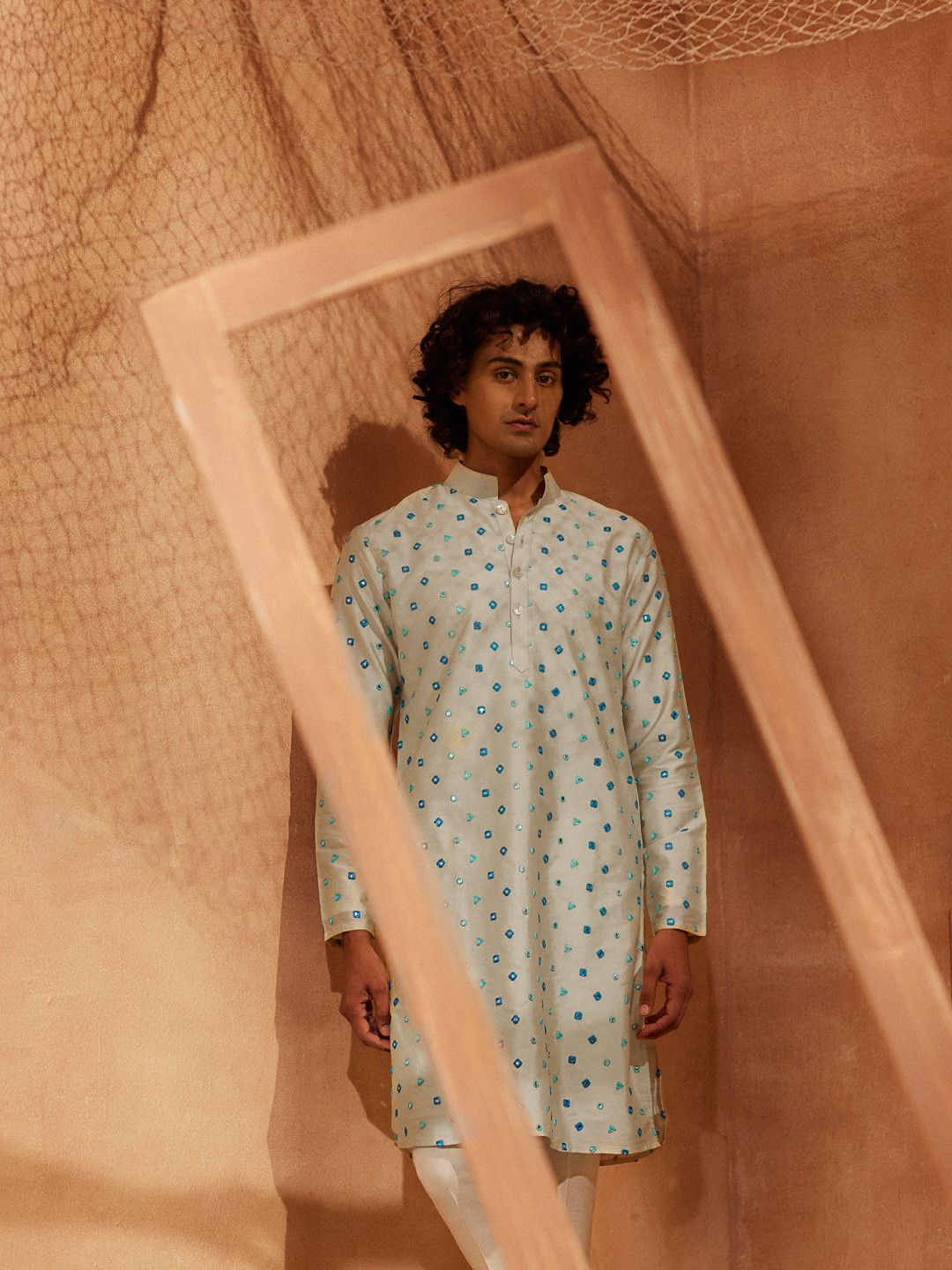 Eleven Brothers Men Embroidered Regular Thread Work Kurta with Trousers