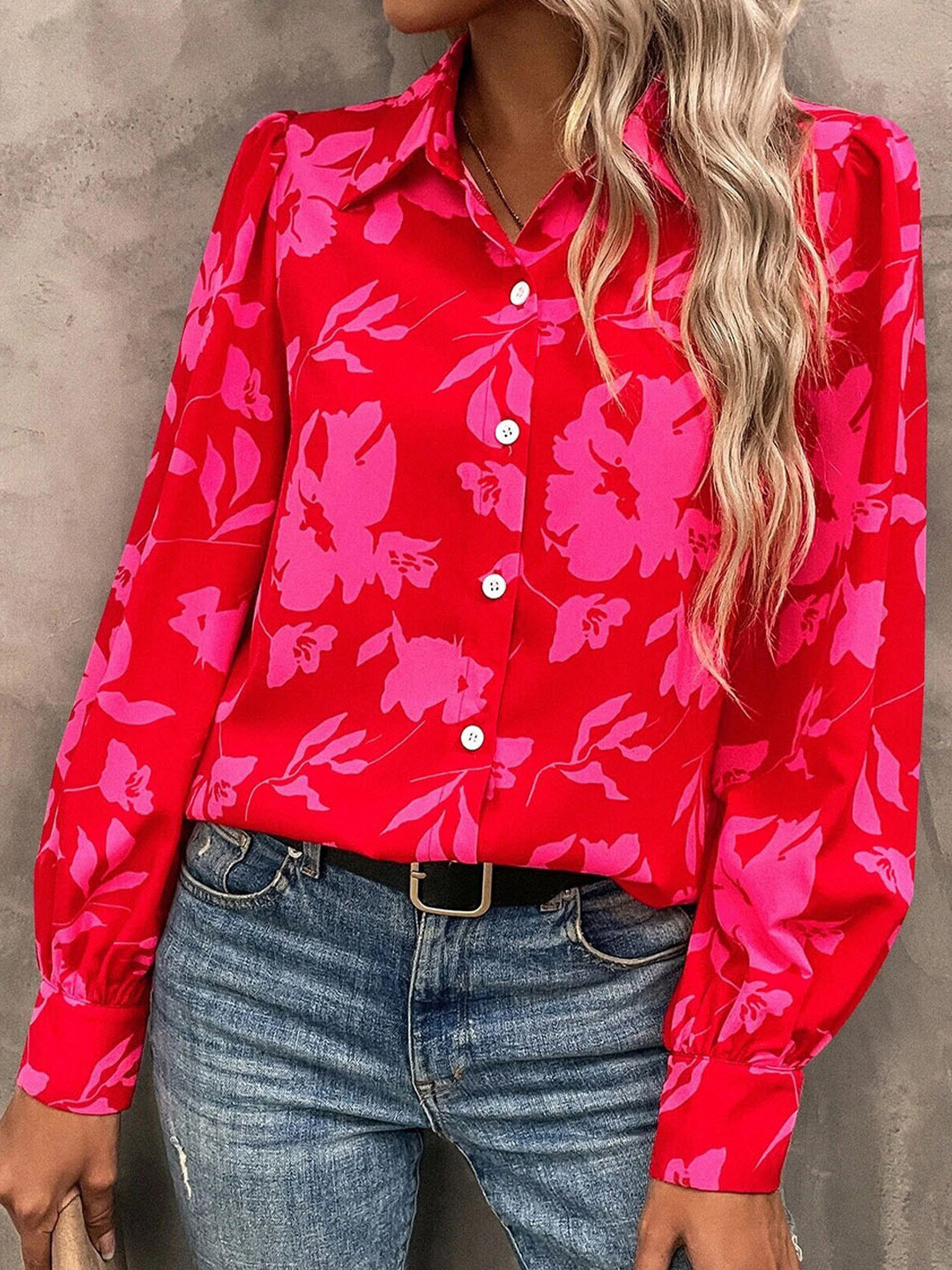 Stylecast X Slyck Opaque Floral Printed Casual Regular Fit Shirt