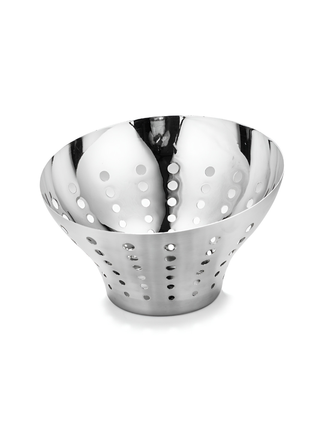 FNS Silver Toned Stainless Steel Dishwasher Safe Bread Basket