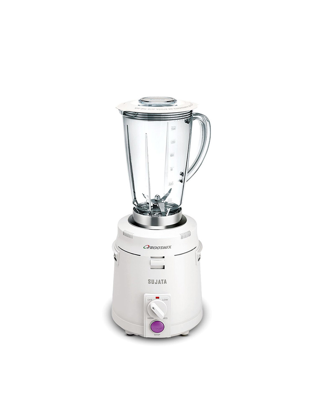 Sujata Frootmix White Plastic Most Powerful Motor Wet and Dry Grinder-900W