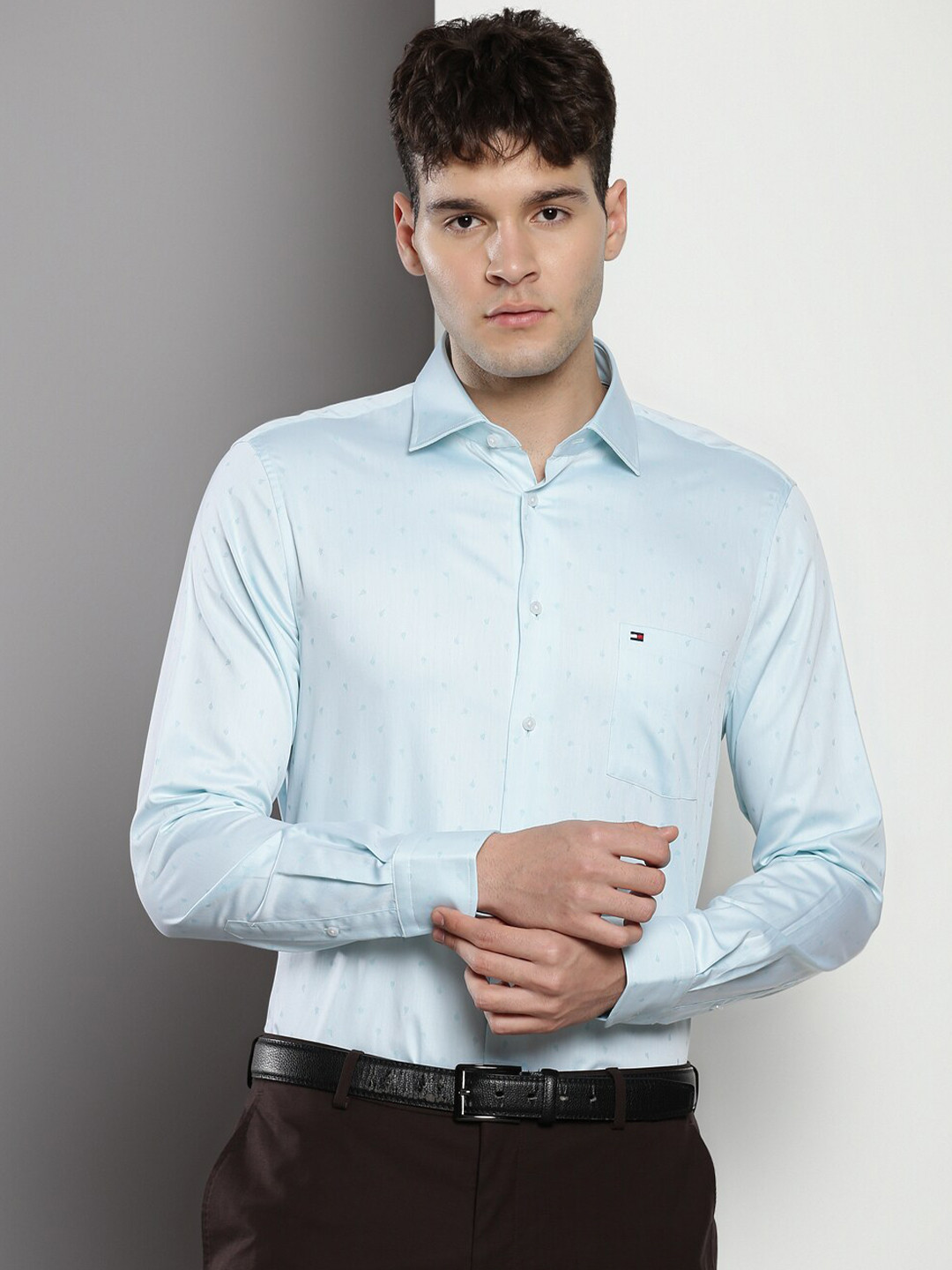 Tommy Hilfiger Micro Ditsy Printed Pure Cotton Casual Shirt